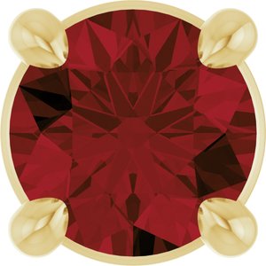 14K Yellow 4 mm Natural Mozambique Garnet Pendant