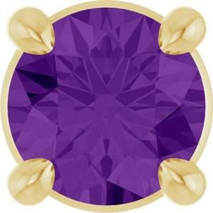 14K Yellow 4 mm Natural Amethyst Pendant