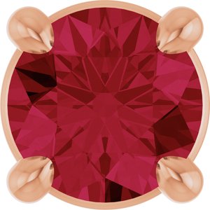 14K Rose 4 mm Natural Ruby Pendant