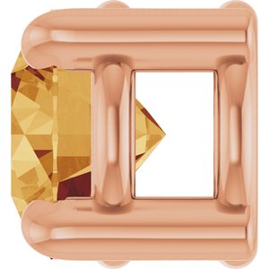 14K Rose 4 mm Natural Citrine Pendant