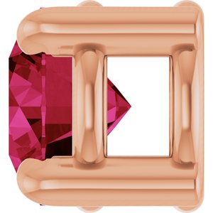 14K Rose 4 mm Natural Ruby Pendant