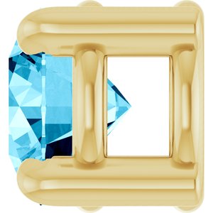 14K Yellow 4 mm Natural Aquamarine Pendant