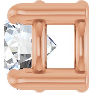 14K Rose 1/5 CT Natural Diamond Pendant