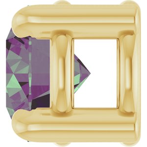 14K Yellow 4 mm Lab-Grown Alexandrite Pendant