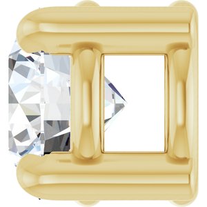 14K Yellow 4 mm Natural White Sapphire Pendant