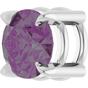 Platinum 5 mm Lab-Grown Alexandrite Pendant