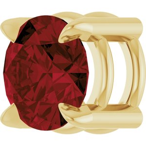 14K Yellow 5 mm Natural Mozambique Garnet Pendant