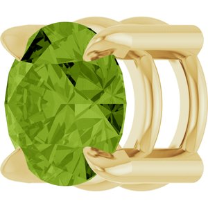 14K Yellow 5 mm Natural Peridot Pendant