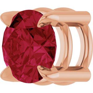 14K Rose 5 mm Natural Ruby Pendant