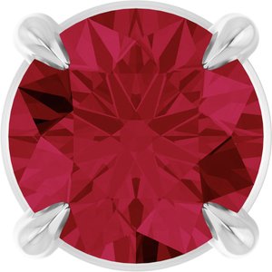 Sterling Silver 5 mm Natural Ruby Pendant