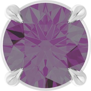 Platinum 5 mm Lab-Grown Alexandrite Pendant