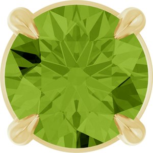 14K Yellow 5 mm Natural Peridot Pendant