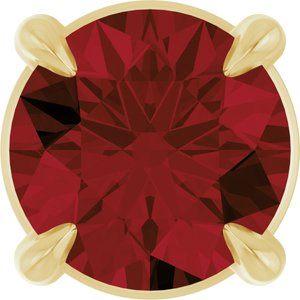 14K Yellow 5 mm Natural Mozambique Garnet Pendant