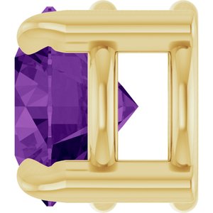 14K Yellow 5 mm Natural Amethyst Pendant