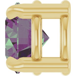 14K Yellow 5 mm Lab-Grown Alexandrite Pendant