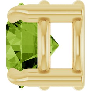 14K Yellow 5 mm Natural Peridot Pendant