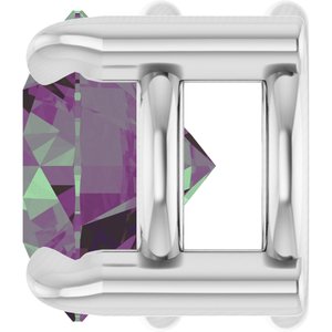 Platinum 5 mm Lab-Grown Alexandrite Pendant