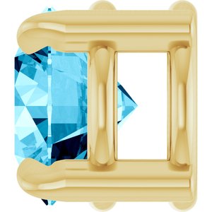 14K Yellow 5 mm Natural Aquamarine Pendant