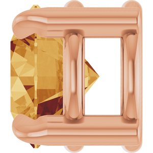 14K Rose 5 mm Natural Citrine Pendant