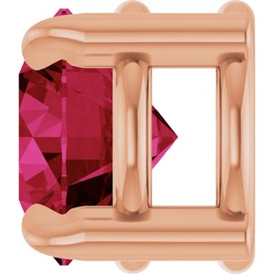 14K Rose 5 mm Natural Ruby Pendant