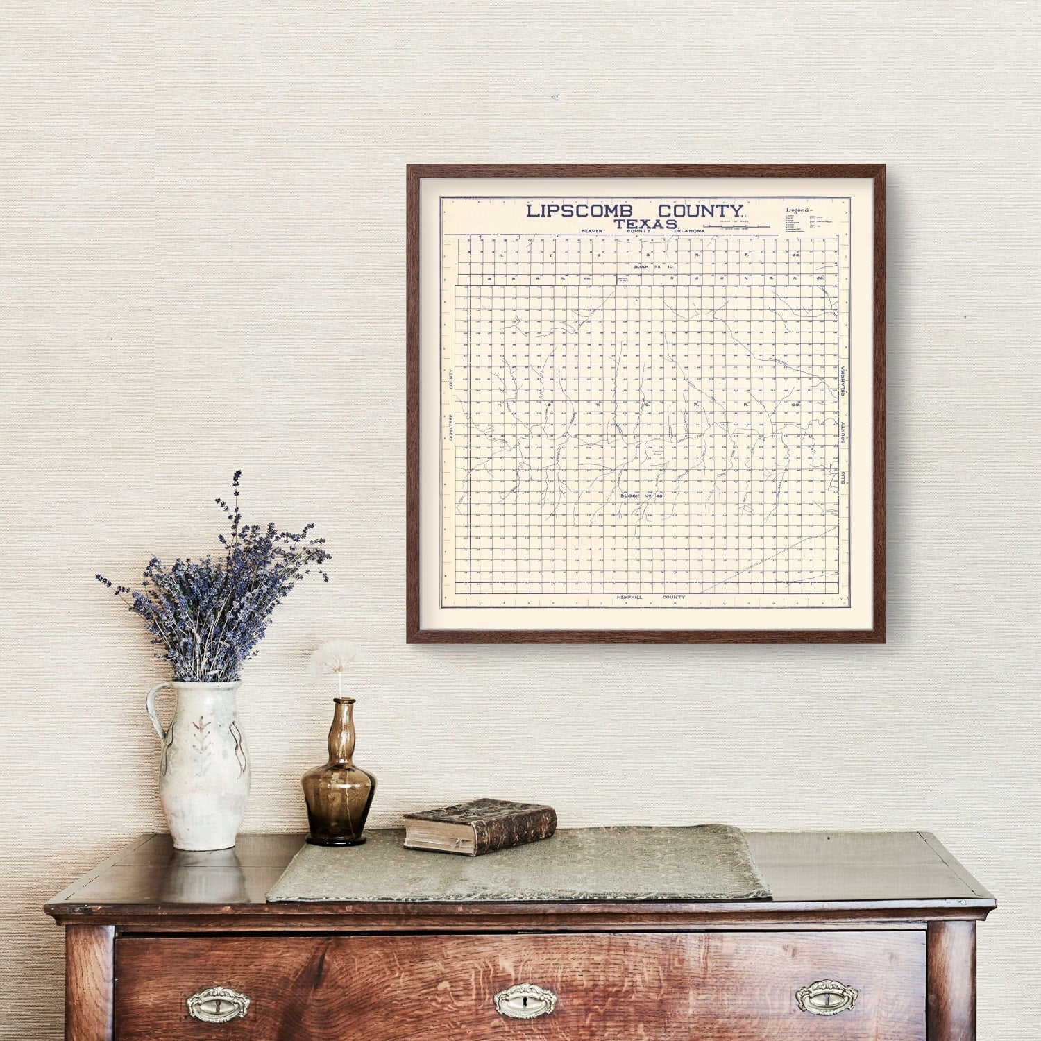 Vintage Map of Limestone County, Texas 1927