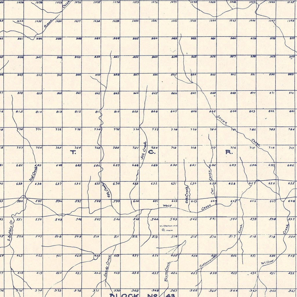 Vintage Map of Limestone County, Texas 1927