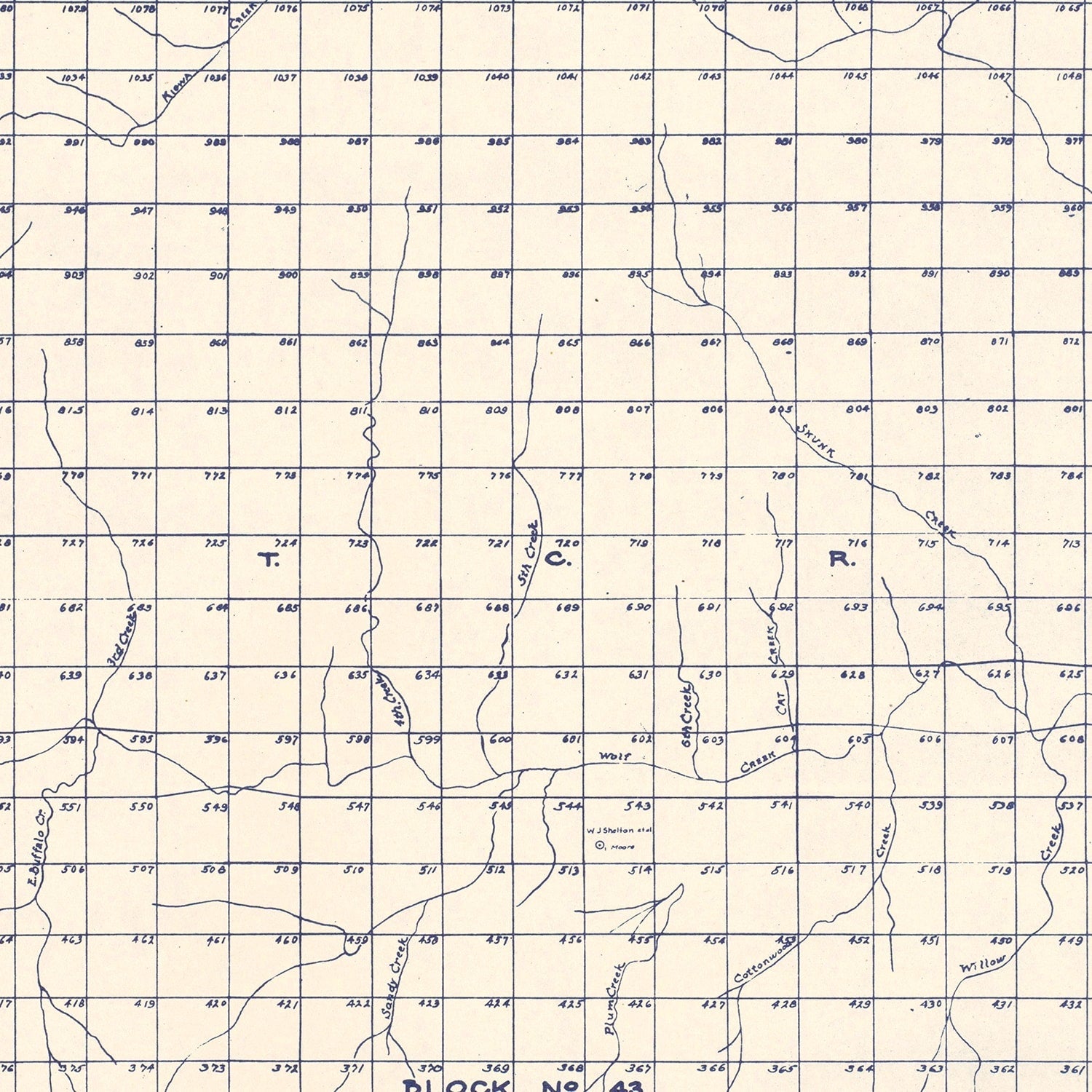 Vintage Map of Limestone County, Texas 1927