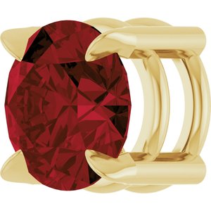 14K Yellow 6 mm Natural Mozambique Garnet Pendant