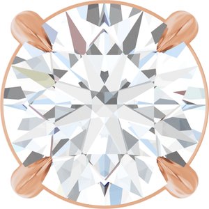 14K Rose 6 mm Natural White Sapphire Pendant