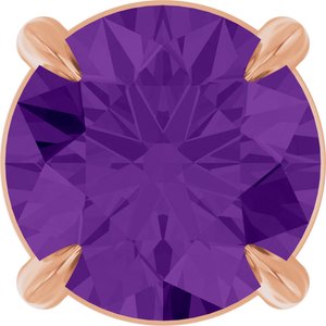 14K Rose Gold 6 mm Natural Amethyst Pendant