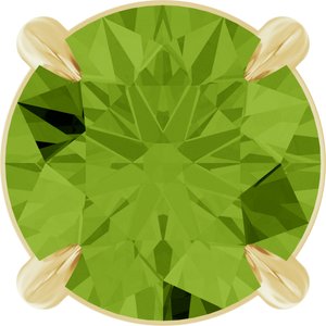 14K Yellow 6 mm Natural Peridot Pendant