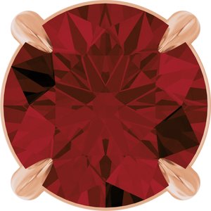 14K Rose 6 mm Natural Mozambique Garnet Pendant