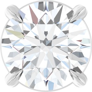 Sterling Silver 6 mm Natural White Sapphire Pendant
