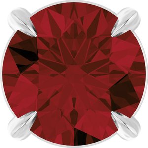 Sterling Silver 6 mm Natural Mozambique Garnet Pendant