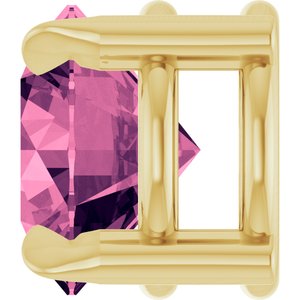 14K Yellow 6 mm Natural Pink Tourmaline Pendant