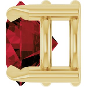 14K Yellow 6 mm Natural Mozambique Garnet Pendant