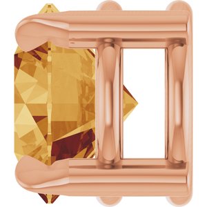 14K Rose 6 mm Natural Citrine Pendant