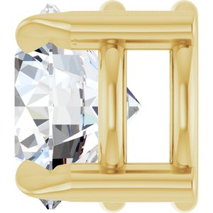 14K Yellow 6 mm Natural White Sapphire Pendant