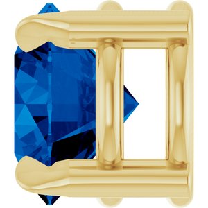 14K Yellow 6 mm Lab-Grown Blue Sapphire Pendant