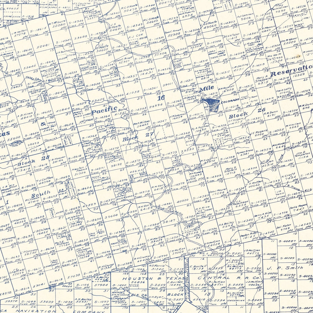 Vintage Map of Mitchell County, Texas 1922