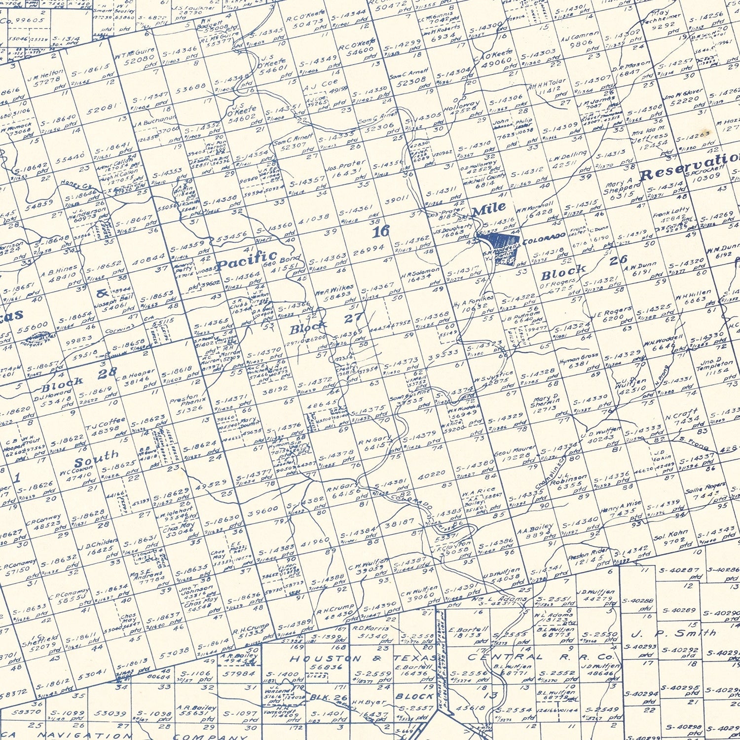 Vintage Map of Mitchell County, Texas 1922