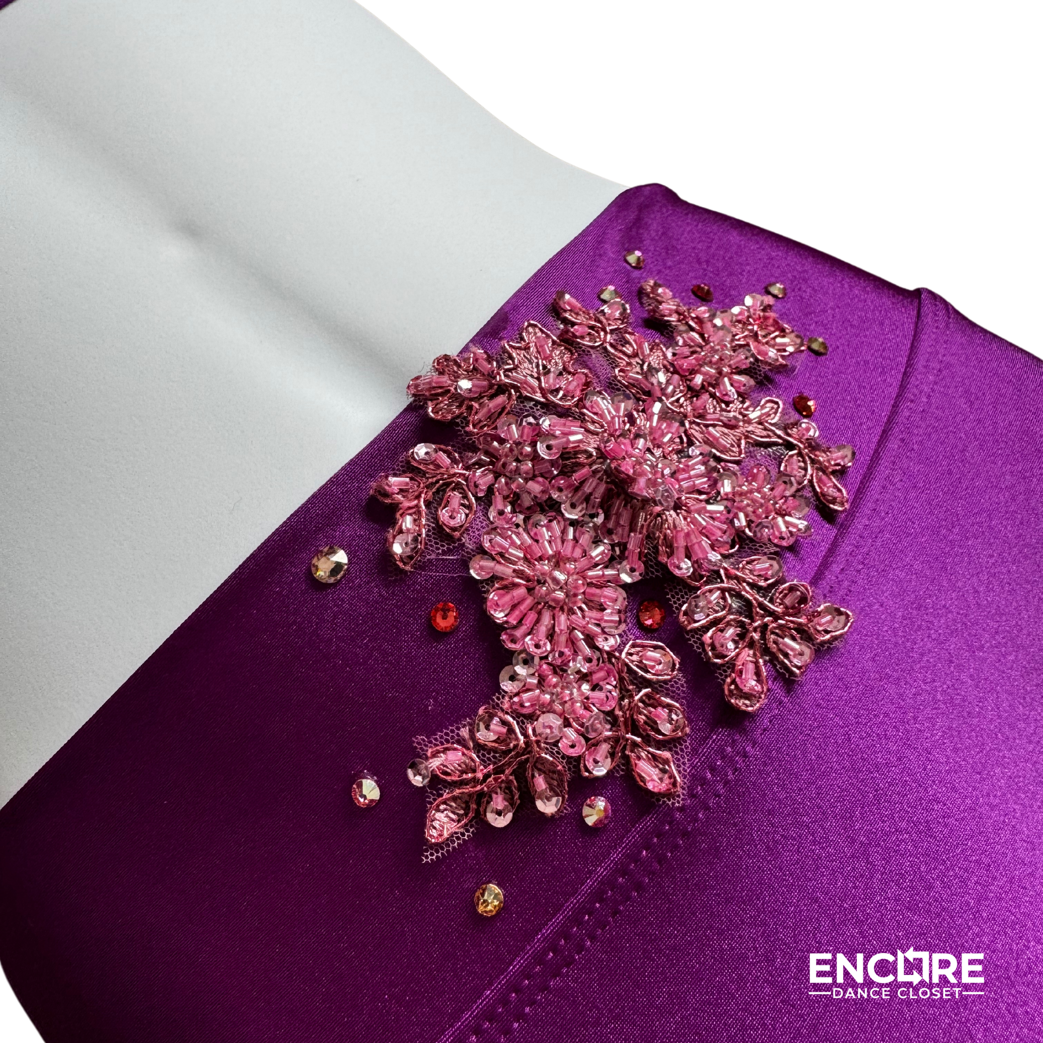 Embellished Purple Two-Piece Halter Set 2
