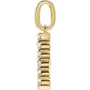 14K Yellow Gold 1/5 CTW Lab-Grown Diamond Initial A Pendant