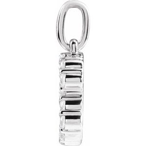 14K White Gold 1/4 CTW Lab-Grown Diamond Initial B Pendant