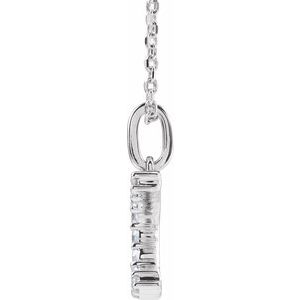 14K White Gold 1/6 CTW Lab-Grown Diamond Initial C 16-18" Necklace
