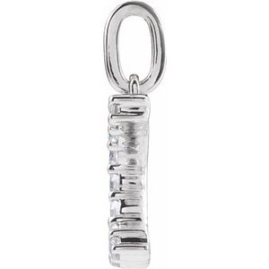 14K White Gold 1/6 CTW Lab-Grown Diamond Initial C Pendant