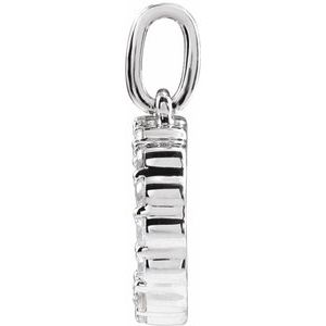 14K White Gold 1/4 CTW Lab-Grown Diamond Initial D Pendant