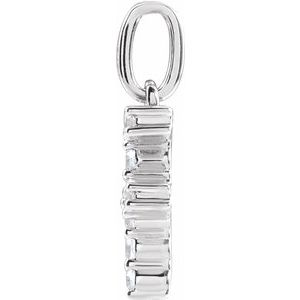 14K White Gold 1/6 CTW Lab-Grown Diamond Initial F Pendant