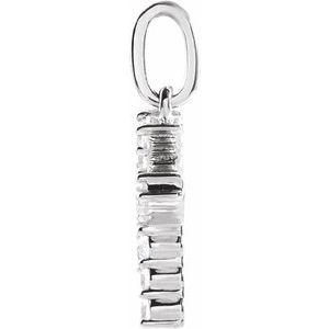 14K White Gold 1/5 CTW Lab-Grown Diamond Initial K Pendant