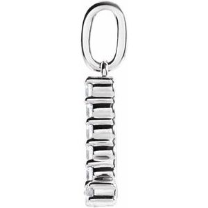 14K White Gold 1/8 CTW Lab-Grown Diamond Initial L Pendant